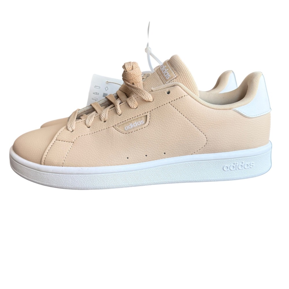 Adidas Urban Court Sneakers Tan White Casual Low Top IF4078 Mens Size 9 NEW - Picture 9 of 16